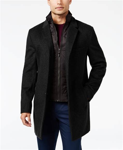 michael kors mens vest jacket|Michael Kors men's overcoat macy's.